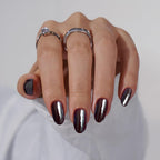 Almond Short Gold Foil Press-On Nails