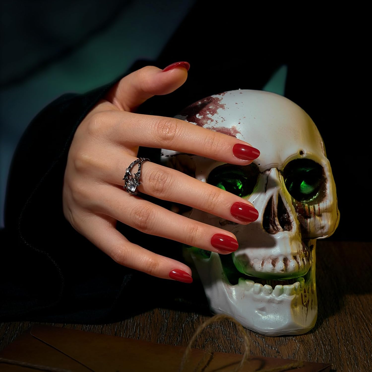 Red Short Oval Soft Gel Press-On Nails