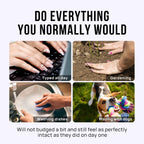 Black Velvet almond press-on nails kit with storage box and tools