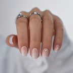 Square Ombre press-on nails short soft gel set